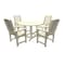Highwood Usa Lehigh 5pc Round Outdoor Patio Furniture Dining Set AD-DNL48-WAE - alternate 1